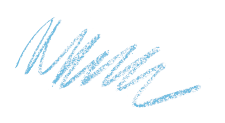 Light blue pencil hand writing strokes set on transparent background.