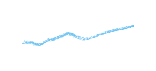 Light blue pencil hand writing strokes set on transparent background.