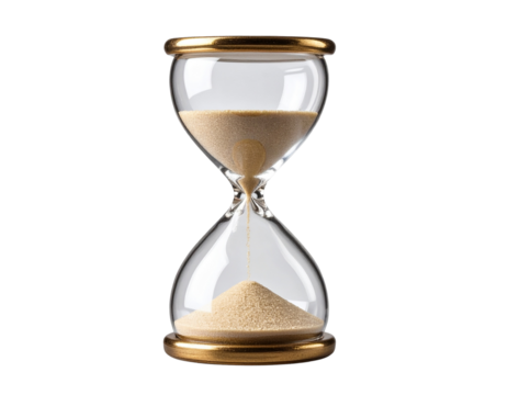 3D hourglass transparent background