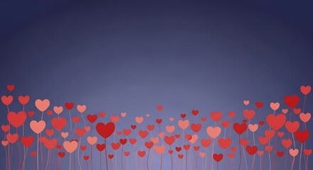 Floating Hearts Background.