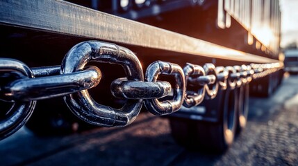 Naklejka premium Industrial safety equipment showcased in transportation.