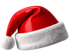 3D santa hat transparent background