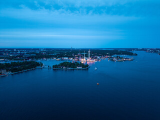 Stockholm capital city of Sweden, drone photo