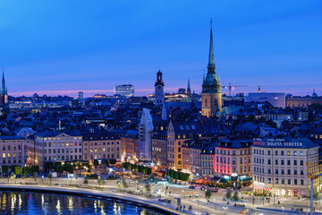 Stockholm capital city of Sweden, drone photo