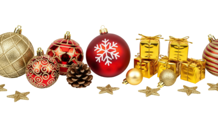 Isolated Christmas Ornaments