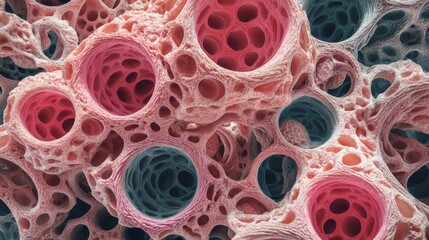 Microscopic exploration of cellular structures laboratory scientific images close-up detailed biology