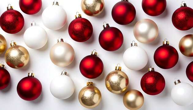 Christmas ornaments in a pattern