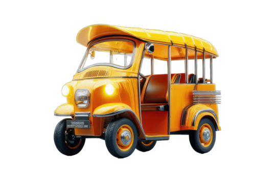 Retro yellow vehicle