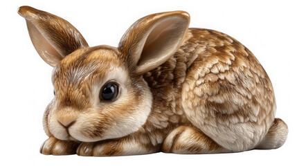 Obraz premium Brown bunny centered layout on black background