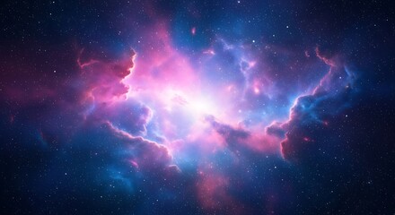 Cosmic Nebula, Deep Space, Colorful, Vibrant.