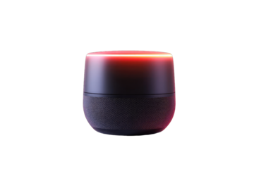 Modern smart speaker with glowing accents