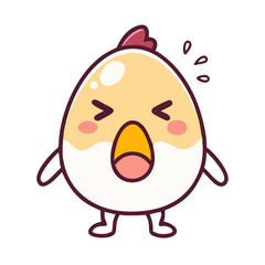 Cute Egg Yawning