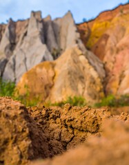 Colorful earth formations