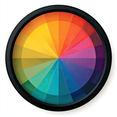Fototapeta premium Circular color wheel with vibrant hues