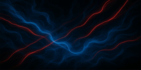 Abstract background with flowing blue light and smoke texture