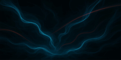 Blue abstract background with dark tones featuring energy and flowing wave design effects