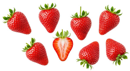 Isolated Strawberries