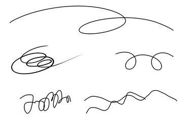 hand drawn vector illustration of random and artistic lines