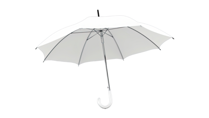 Simple white umbrella graphic