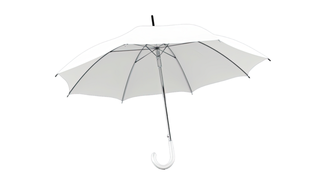 Simple white umbrella graphic