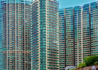 Honkong Abstract fragment of contemporary architecture Megacities