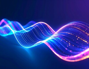 Fototapeta premium Abstract swirling neon lines