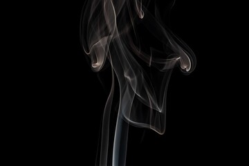 Obraz premium Abstract White Smoke Black Background Dynamic Flow