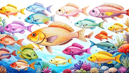 Colorful fish in an underwater scene