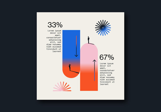 Business Statistics Infographic Social Media Post Template with Recovery Theme
