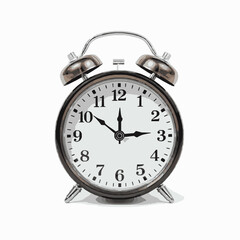 Vintage Twin Bell Alarm Clock Showing 1010 retro time