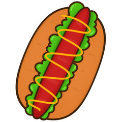 hot dog vector illustration