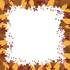 autumn leaves frame