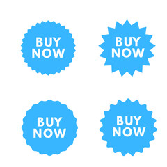 Blue Buy Now Badge for Online Sale