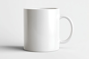 Obraz premium White ceramic mug, simple and clean design, studio shot