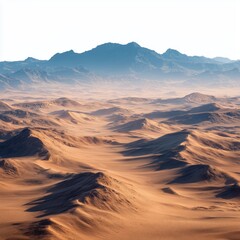 Naklejka premium Stunning Desert Landscape with Majestic Mountains , isolated on white background png