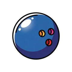 Colorful bowling ball illustration.