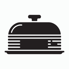 Obraz premium Breadbox household food keeper glyph design