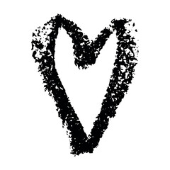 Simple hand drawn heart drawing illustration Scribble heart doodle Love clipart