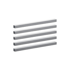 Steel Metal Bars Isolated on White Background