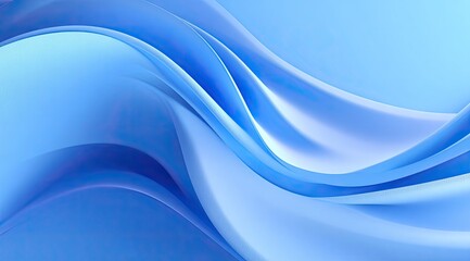 Abstract flowing blue curves