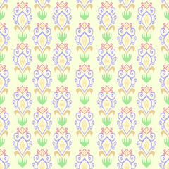 seamless pattern inspired by Dayak. design is often used in textiles for fashion or cloth.