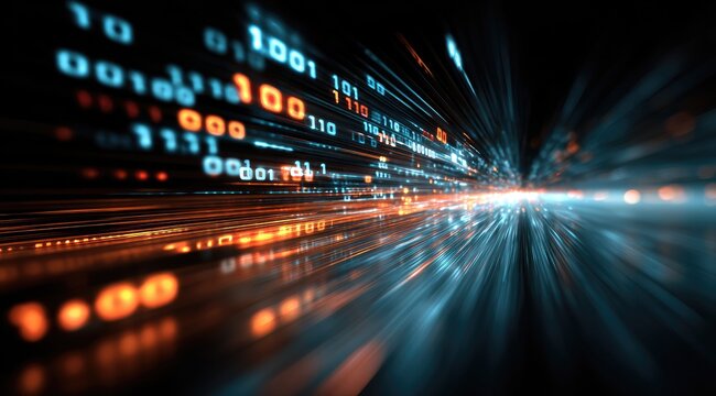 Digital data stream, fast moving