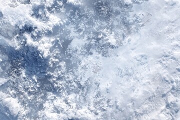 Fototapeta premium High-angle view of textured, powdered snow