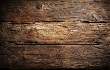 Close-up of weathered, dark brown wooden planks (1)