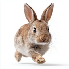 Obraz premium Adorable Baby Bunny in Motion , isolated on white background png