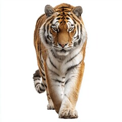 Obraz premium Majestic Tiger Striding Through the Wild , isolated on white background png
