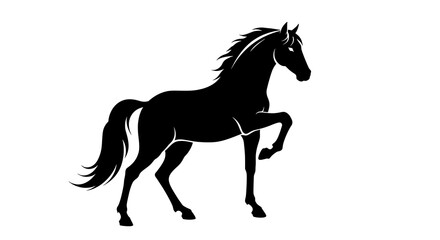 Obraz premium Elegant Horse Silhouette - Majestic Equine Art.
