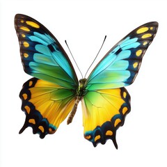 Obraz premium Stunning Colorful Butterfly with Vibrant Wings , isolated on white background png