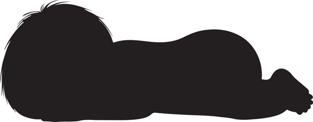 Baby image in silhouette.