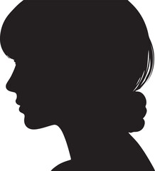 Beauty of girl in silhouette.